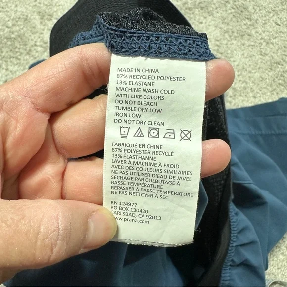 Prana Men’s Coal Super Mojo Pull On Short 10” Outdoor UPF 50+ in Blue Anchor L - Picture 12 of 16